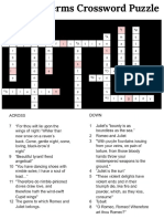 Literary Terms Crossword Puzzle