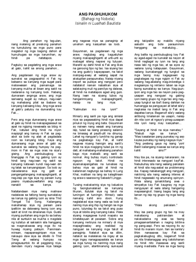 Ang Paghuhukom Ni Lualhati Bautista PDF