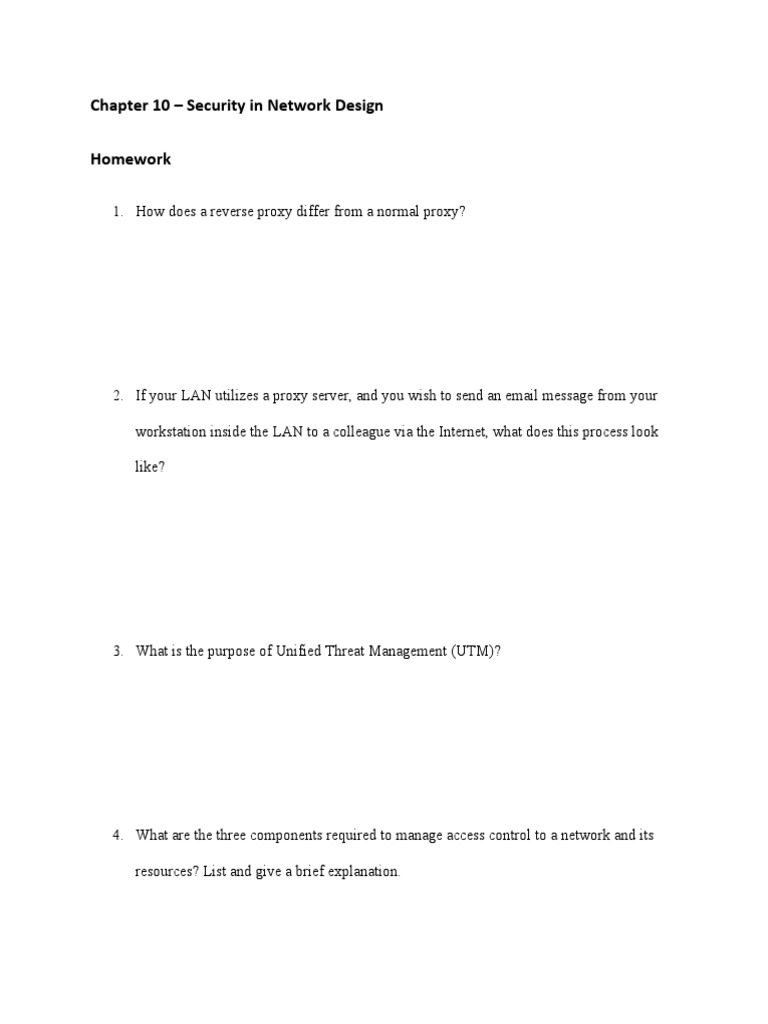 Network Security Concepts and Technologies Covered in Chapter 10