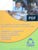 Atención a Las Necesidades Educativas Especiales en Costa Rica CENAREC 10272