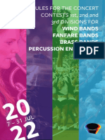 2022 Rules 1st 2nd 3rd Division Wind Fanfare Brass Percussion