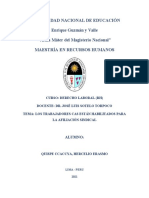 Universidad Nacional de Educación Enrique Guzmán y Valle "Alma Máter Del Magisterio Nacional" Maestría en Recursos Humanos