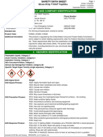 Safety Data Sheet Summary