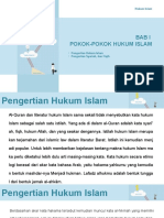 Bab I Pokok-Pokok Hukum Islam