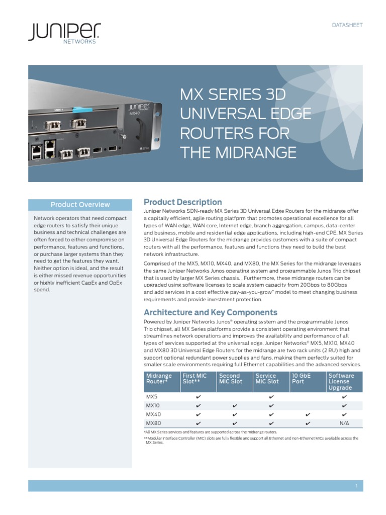 MX5 Datasheet 1000374-En | PDF | Multiprotocol Label Switching | Networking