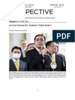 An Early Election For Thailand? Will It Matter?: Singapore - 14 May 2021