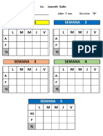 Tabla de Asistencia Última