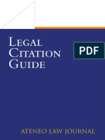 Ateneo Law Journal Legal Citation Guide (4th Edition)