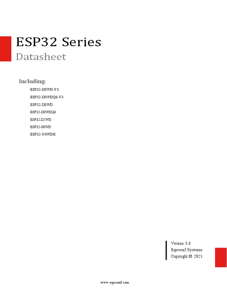 Esp32 Datasheet en | PDF | Bluetooth | Telecommunications