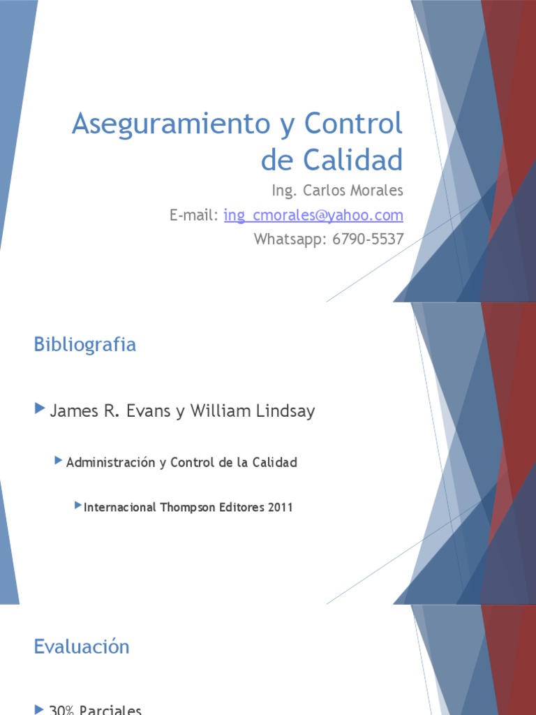 Aseguramiento y Control de Calidad | PDF | Calidad (comercial) | Empresas