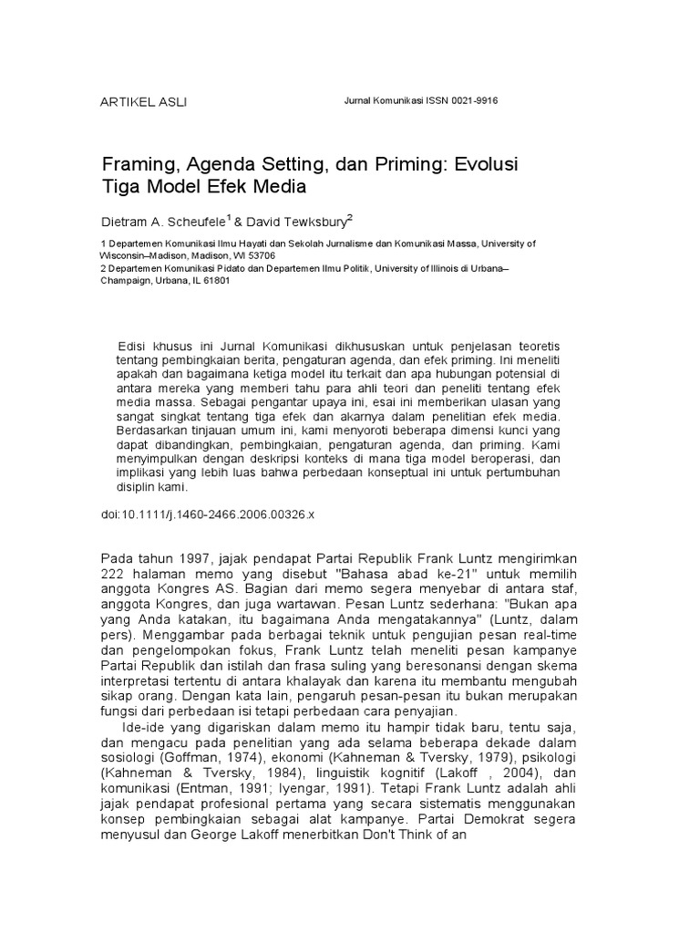 What Is Agenda Setting Framing And Priming