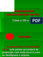 Complementul circumstantial de loc