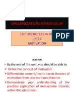Organization Behaviour: Lecture Notes Bpa 208 Unit 6