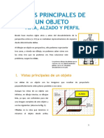 Vistas principales de un objeto: planta, alzado y perfil