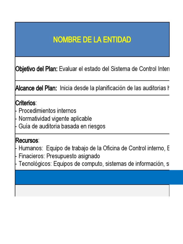 Plan Anual de Auditoria | PDF | Auditoría | Contabilidad
