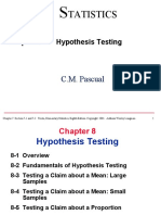 Tatistics: Hypothesis Testing