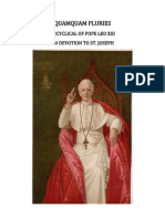 QUAMQUAM PLURIES Encyclical of Pope Leo XIII On Devotion To Saint Joseph