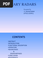 Download tech seminar MRadars ppt by Anoop Reddy SN51100279 doc pdf