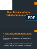 Significance of Non Verbal Communication