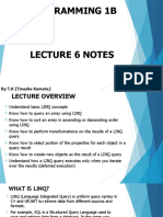 Lecture 6 Notes Programming 1B