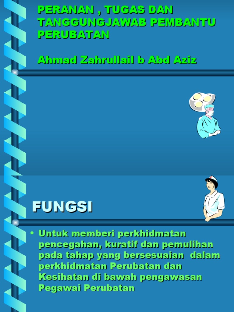 Tugas Penolong Pegawai Perubatan