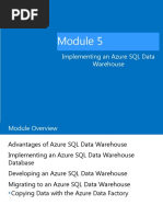 Implementing An Azure SQL Data Warehouse