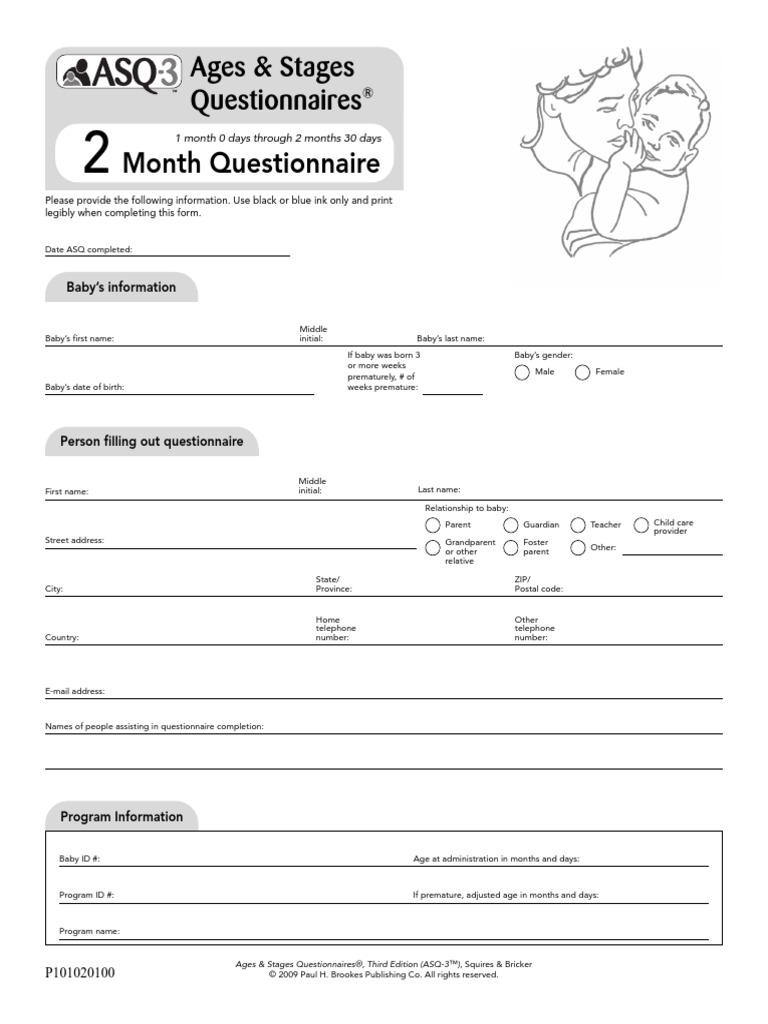 Month Questionnaire Ages & Stages Questionnaires PDF Hand