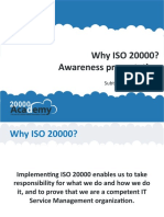 Why ISO 20000 Awareness Presentation En