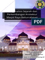 Menganalisis Sejarah Dan Perkembangan Arsitektur Masjid Raya Baiturrahman