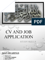 Presentation On CV and Cover Letter
