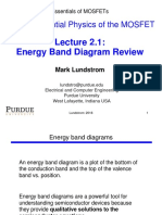 Unit 2: Essential Physics of The MOSFET: Energy Band Diagram Review