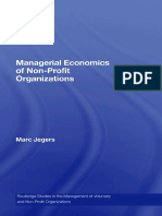 NON PROFIT ORGANIZATION Managerial Economics of Non-Profit Organizations (Routledge Studies in TH
