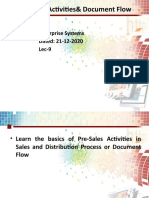Pre-Sales Activities& Document Flow: Enterprise Systems Dated: 21-12-2020 Lec-9