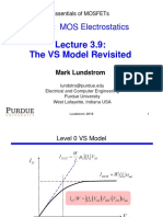 Unit 3: MOS Electrostatics: The VS Model Revisited
