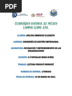 Lectura Product-Mondset. Avelino A. Elizabeth