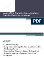 Impact of The Financial Crisis On Long-Term Financing of Austrian Companies