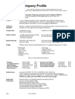 Company Profile: Essco Calibration Laboratory A Division of Walsh Engineering Services Inc