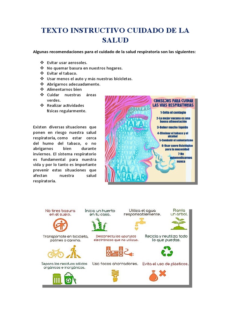 Texto Instructivo Cuidado de La Salud | PDF