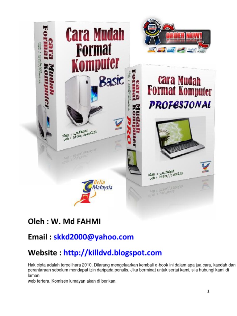 Cara Format Laptop Komputer PC | PDF