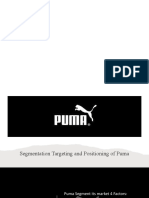 Puma's 4-Factor Market Segmentation & 5-Prong Marketing Strategy
