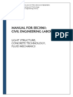 Revised Manual of Civil Engineering Lab I