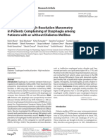 Comparison of High-Resolution Manometry in Patients Complaining of Dysphagia Among Patients With or Without Diabetes Mellitus