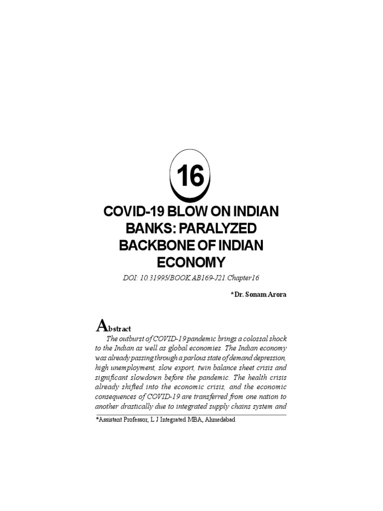 COVID-19 Impact on Indian Banking Sector | PDF | Reserve Bank Of India ...