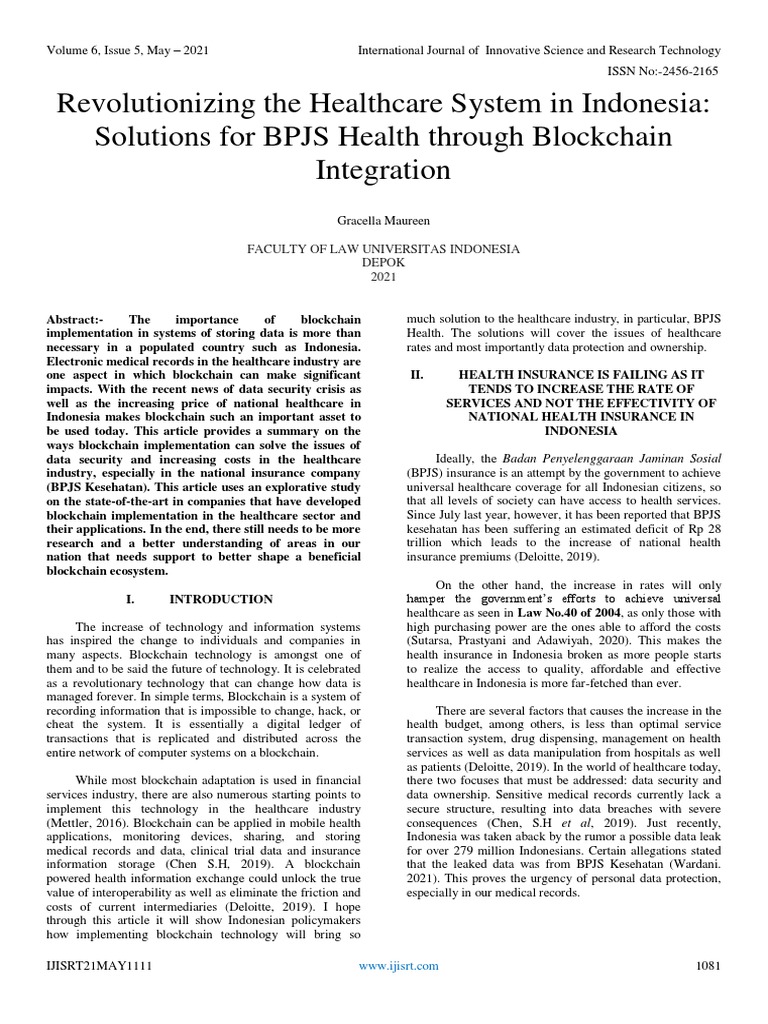 Revolutionizing The Healthcare System in Indonesia Solutions For BPJS ...
