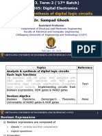 Analysis & Synthesis of Digital Logic Circuits: Dr. Sampad Ghosh