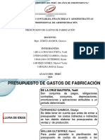 Gastos de Fabricación - Grupo 5