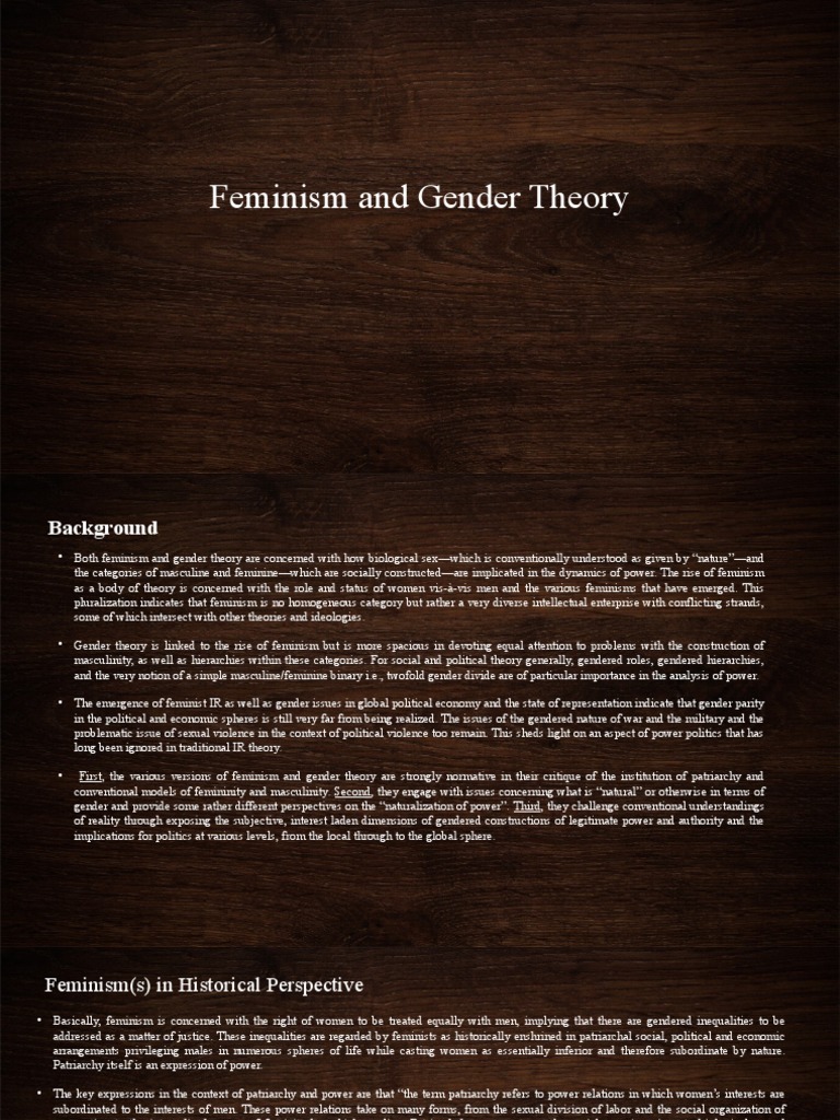 Feminism Gender Theory Pdf Feminism Gender Studies