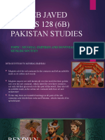 Haseeb Javed Ciit BCS 128 (6B) Pakistan Studies: Topic: Mughal Empires and Downfall of Muslim Socitey