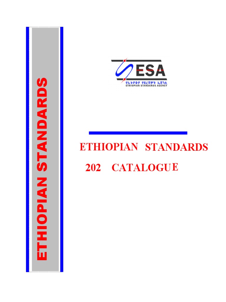 Ethiopian 202 Catalogue Standards PDF Textiles Technical Drawing