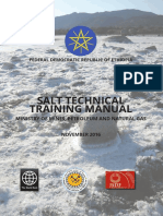 Salt Technical Training Manual: Federal Democratic Republic of Ethiopia